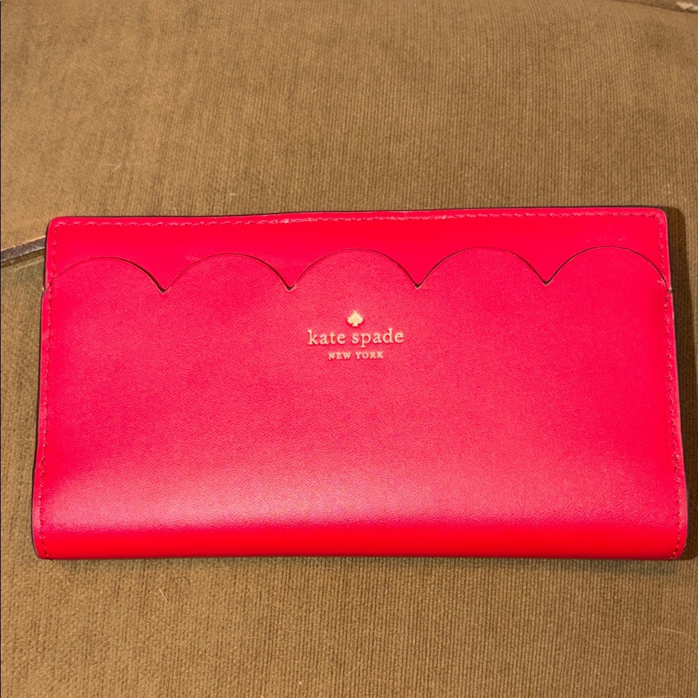 Kate Spade Red Scalloped Wallet